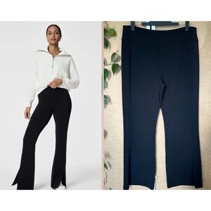 Spanx Air Essentials Black Front Slit Pant 1X Airport Travel Vacation SuperSoft